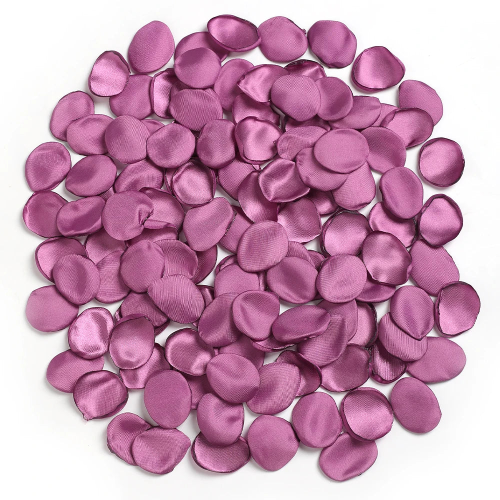 100/200Pcs Pink 4cm Silk Rose Petals Romantic Room Decoration Wedding Decor For Flower Girl Baskets Dinner Table Bridal Showers