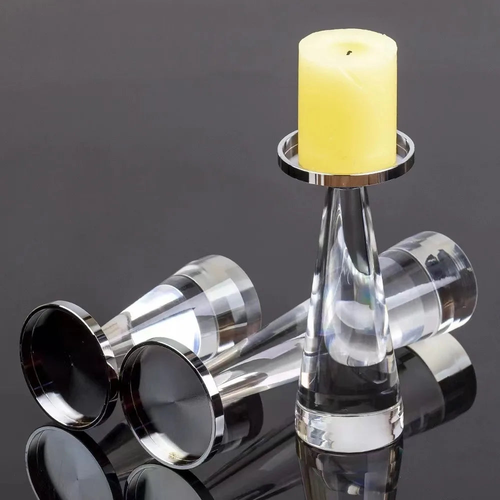 New Acrylic Candle Holder Pillar Stand Table Craft Wedding Centerpiece Road Lead Party Candlesticks Home Decoration
