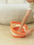 1 Piece Foldable Massage Foot Basin For Adults, Home And Dormitory Use Simple Design With Cover, Deep Soaking Foot Bath