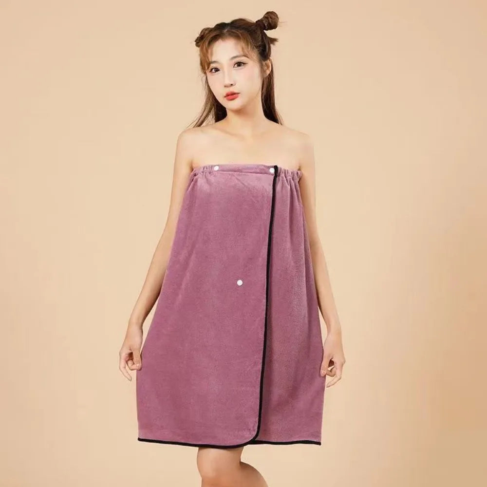 Beach Towel Microfiber Lady Bathrobe Cartoon Soft Wrap Shower Skirt Comfortable Thickened Spa Bathrobes Home