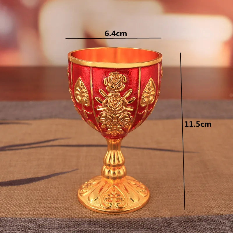 Retro Wine Glasses Vintage Champagne Wine Cup Luxury Spirit Glass Beverage European Style Home Bar Creative Drinkware Gift VC