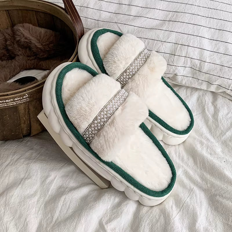 Cozy Cotton-Lined Opened Toe Slippers for Kids