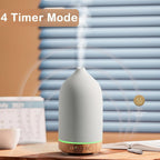 Ceramic Diffuser 100ml Essential Oil Diffusers  Aromatherapy Ultrasonic Humidifier Timer 7 LED Colors  Lights For Home Office