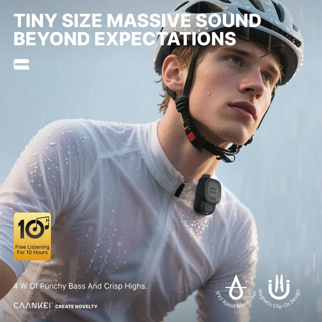 Wearable Bluetooth Speaker IPX7 Waterproof Portable Speakers Outdoor Sport Clip-On Microphone Speaker Calls/Music Mini Sound Box