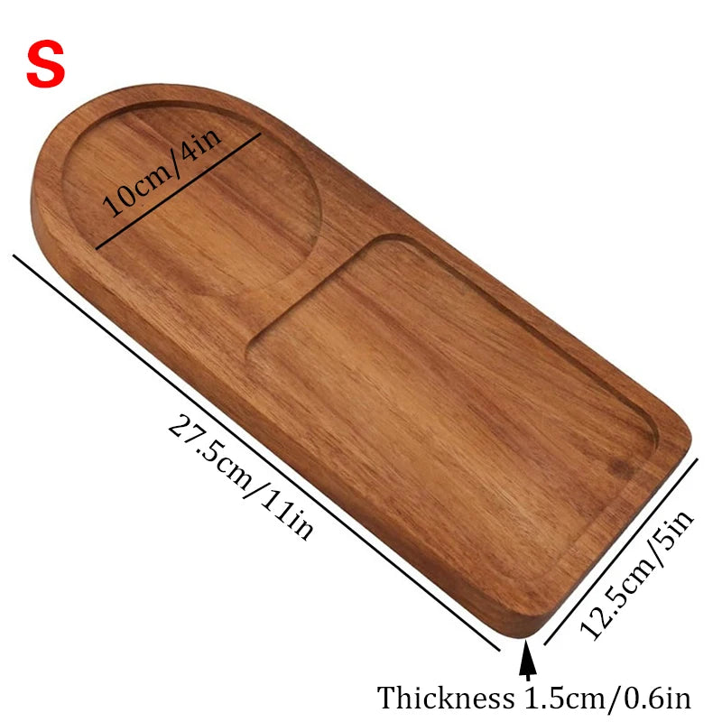 Coffee Tray Wood Plate Breakfast Tray For Serving Food Hospitality Coffeeware Teaware Decoration Table Decoration Accessories