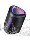 Bluetooth Speaker, 2025 Portable Wireless Speakers with Led Light, Bluetooth 5.4, 24H Playtime, Enhanced Bass, IPX7 Waterproof