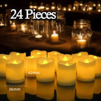 Flameless Tea Light Candles Battery Operated Votive LED Tealights with Paper Lampshade for Wedding Valentine Halloween Christmas