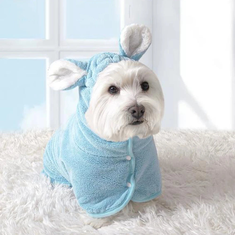 Bathrobe for Dogs Super Absorbent Dog Bathrobe Robe Quick-Drying Ultra-Absorbent Dog Bath Towel Dog Bath Accessories
