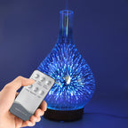 Ultrasonic Aroma Diffuser 120ml, New Air Freshener & Humidifier, Auto-Off for Home Office Spa, 3D Glass, Essential Oil Diffuser