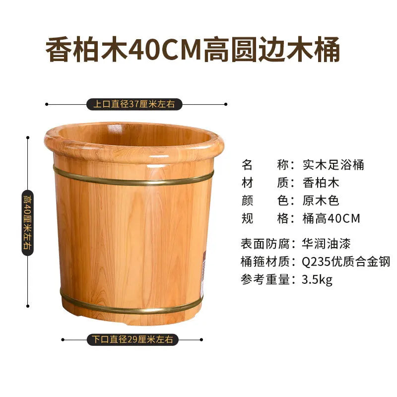Solid Cedar Wood Foot Soak Tub Home Spa Portable Bucket Foot Massage Relax Sauna Emmer En Lepel Materassino Mare Home Furniture