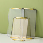 Small&Large Serving Tray with Handles Valet Tray Plastic Serving Tray for Party Kitchen Bathroom Dessert Table Cupcake Display