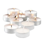 10Pcs Unscented Tealight Candles Smokeless Tea Light Candles Smokeless Dripless Long Lasting Tea Light Candles for Pool Weddings