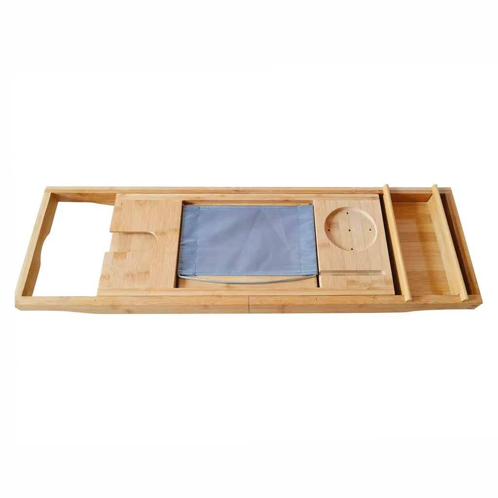 Bamboo Bath Tray Table Bathtub Caddy Tray Over the Tub Shelf Bath Holder