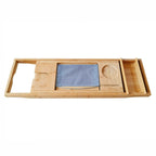 Bamboo Bath Tray Table Bathtub Caddy Tray Over the Tub Shelf Bath Holder