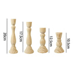 Wooden Candle Holder For Wedding Decorations Retro Wood Classic Candlestick andle Stand Party Living Room Home Decoration