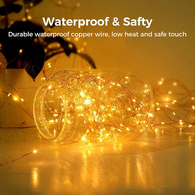 LED Fairy String Lights USB Plug with Remote Garland Light For Indoor Outdoor Garden Bedroom Wedding Party Birthday Decoration