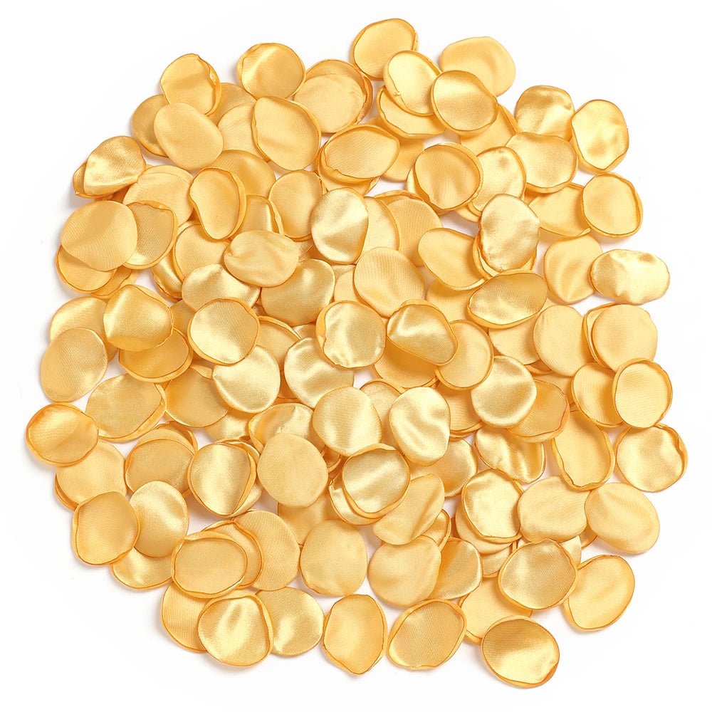 100/200Pcs Pink 4cm Silk Rose Petals Romantic Room Decoration Wedding Decor For Flower Girl Baskets Dinner Table Bridal Showers