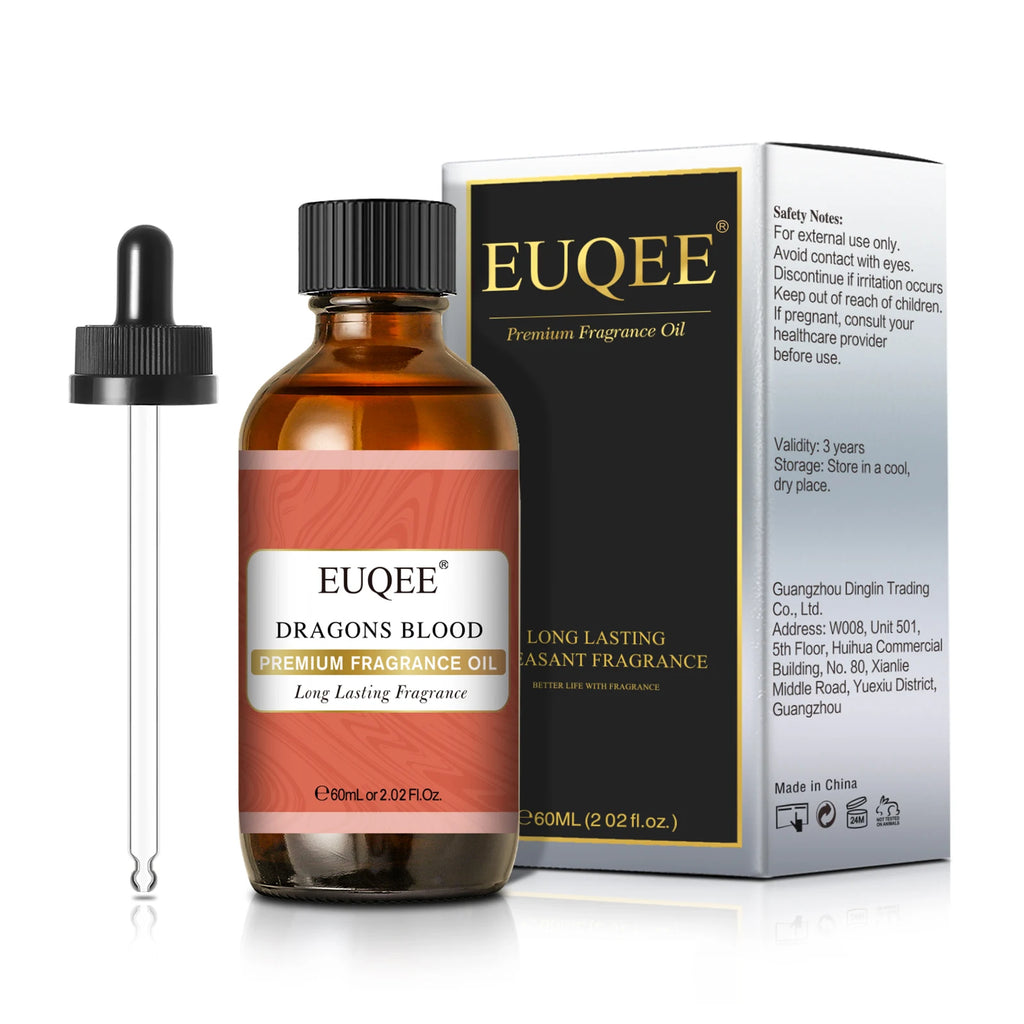 EUQEE 60ml (2 Fl.Oz.) Men's Fragrance Oil For Reed Diffuser, Car Diffusion-Leather Coffee Bamboo & Teak Bay Rum Aromatherapy Oil