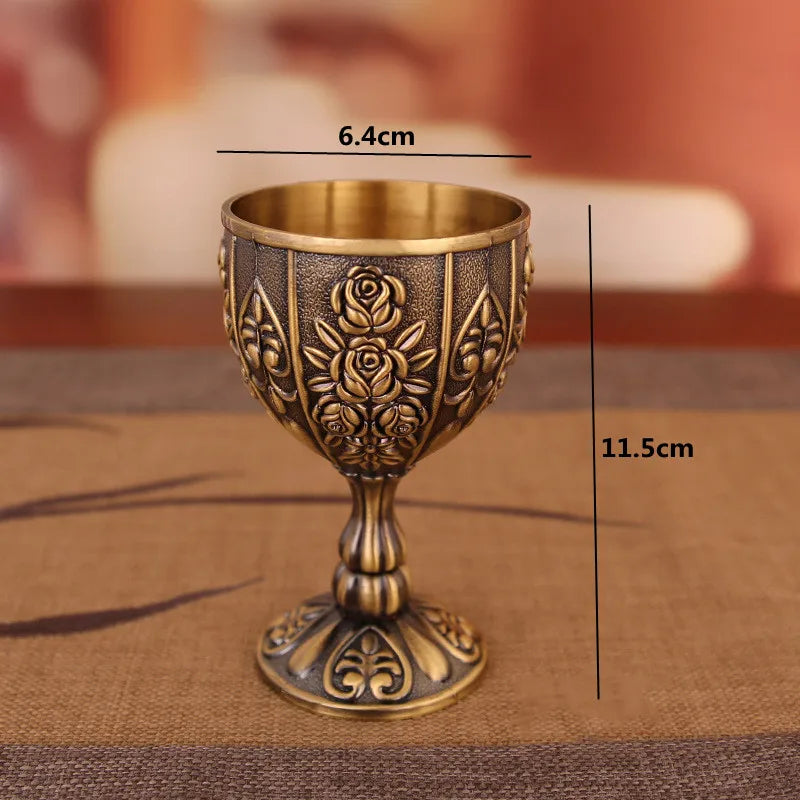 Retro Wine Glasses Vintage Champagne Wine Cup Luxury Spirit Glass Beverage European Style Home Bar Creative Drinkware Gift VC
