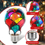 Stained Glass Bulb E26 Base Bulb 6W Lamp for Indoor Home Room Garden Balcony Restaurant Shop Bar Night Christmas Party