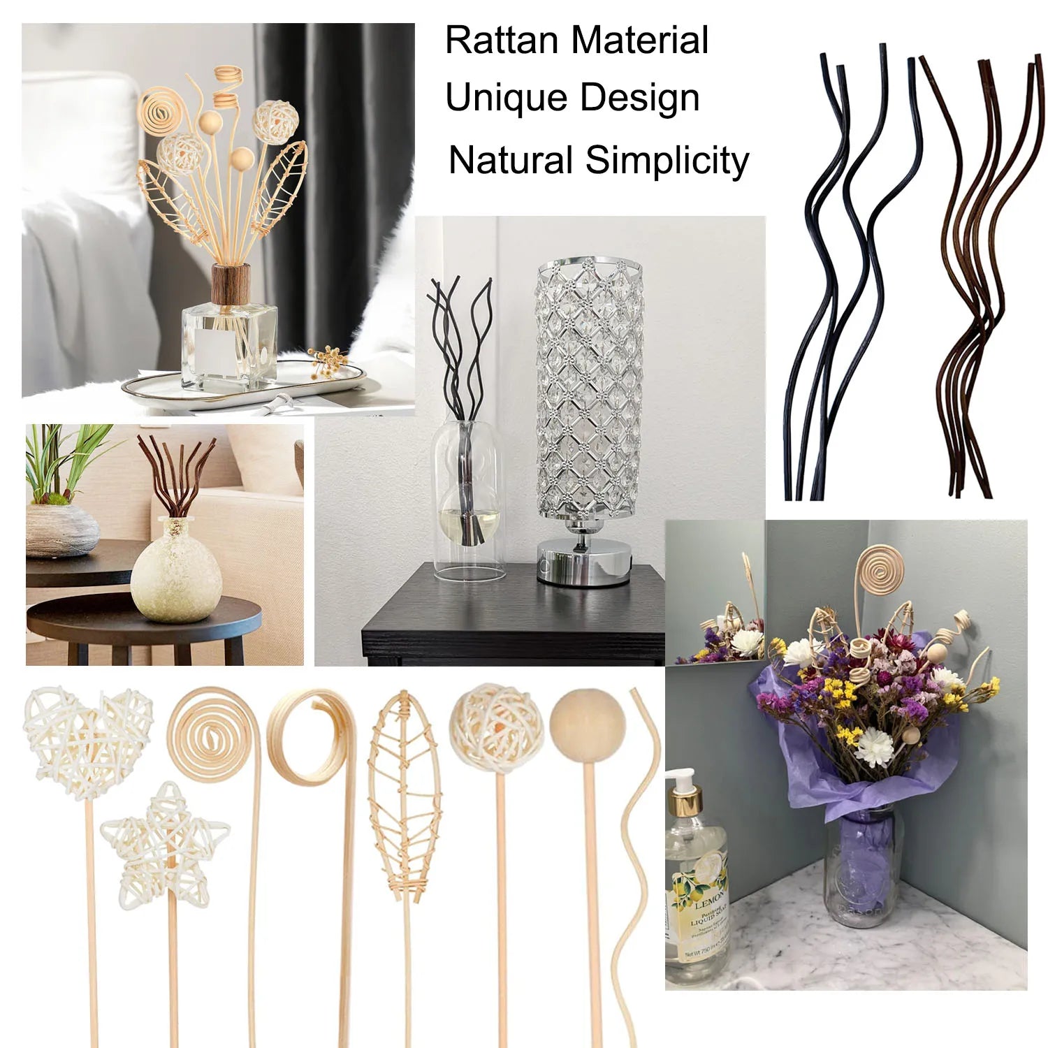 5/15pcs 3mm Reed Diffuser Replacement Stick DIY Handmade Home Decor Extra Thick Rattan Aromatherapy Diffuser Refill Sticks