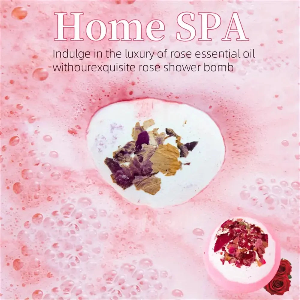 Bath Bomb Set Moisturizing Peeling Skin Care Bath Ball with Essential Oils And Bath Salts Handmade Bubble Ball Gift for Relaxing