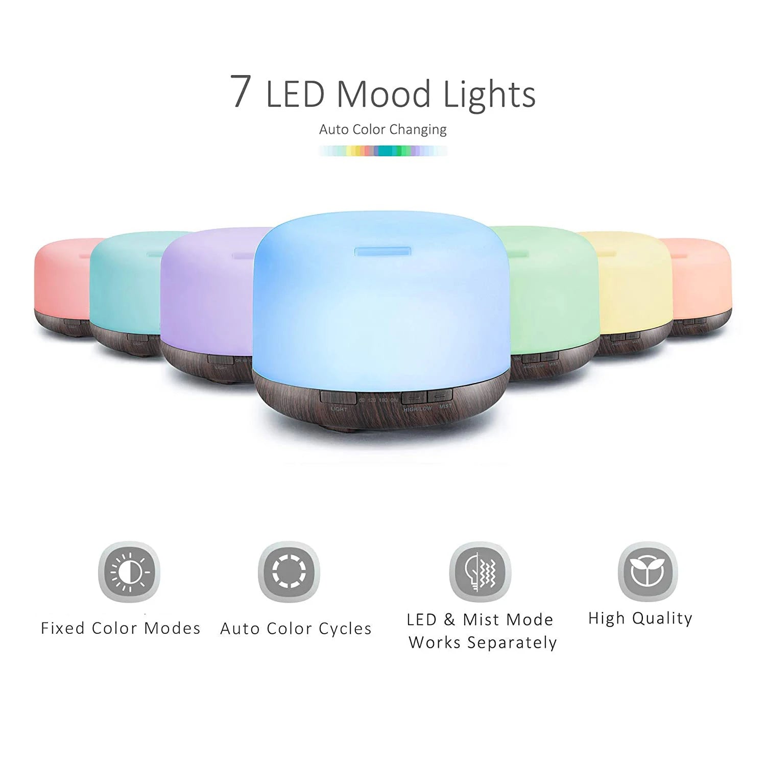 500Ml Scent Diffuser Ultrasonic Air Humidifier Atomization Essential Oil Diffuser Quiet Operation For Living Room And Office