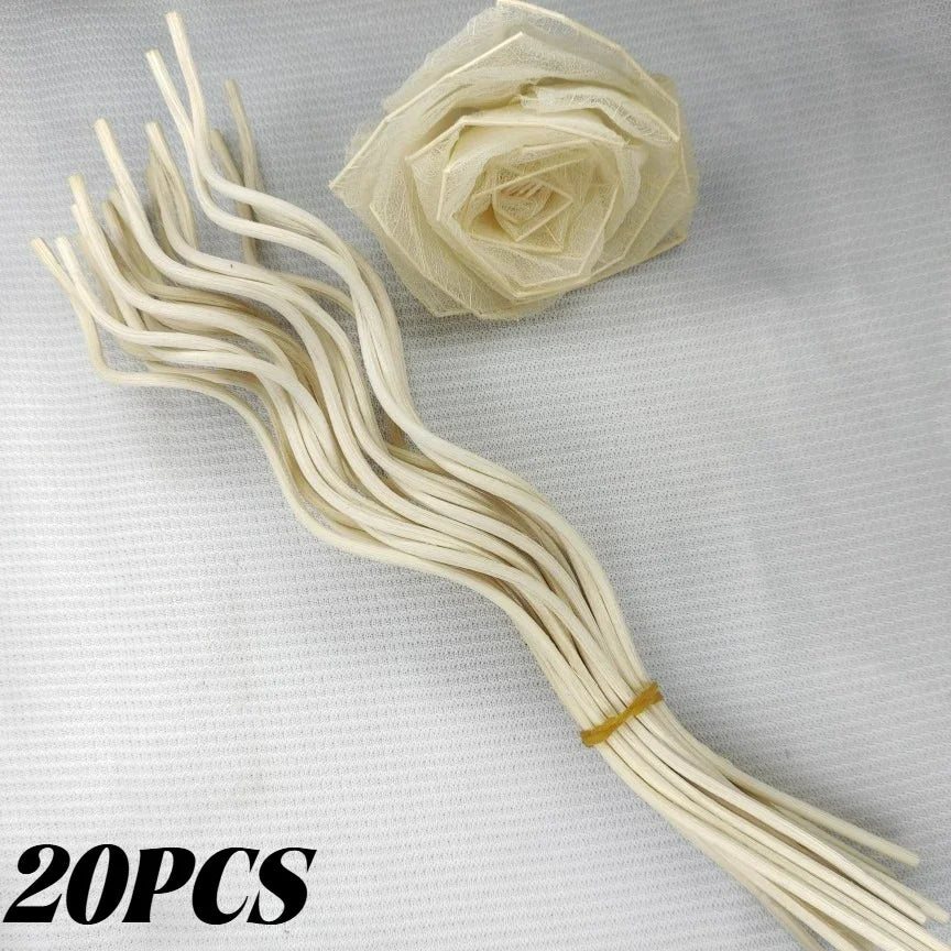 10/200PCS Reed Diffuser Sticks Long Wavy Rattan Reed Fragrance Rods Air Freshener Odor Removal for Home Decor Fragrance Sticks