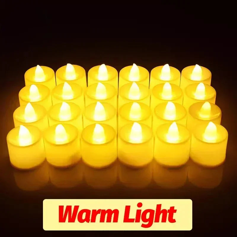 LED Electronic Candles Lights Flameless Flickering Candle Battery Powered Wishing Tealights Home Wedding Party Decor Lighting