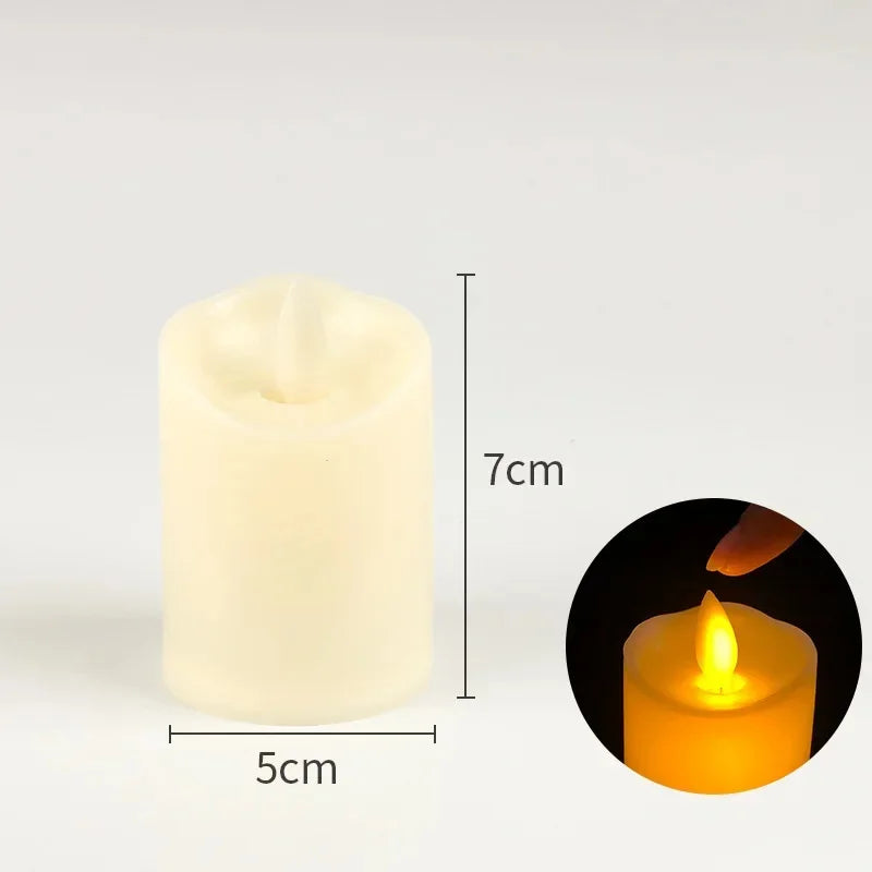 Flameless Flickering LED Candles Light Flameless Candles Battery Powered Candles for Wedding Decor Birthday Party Supplies Warm