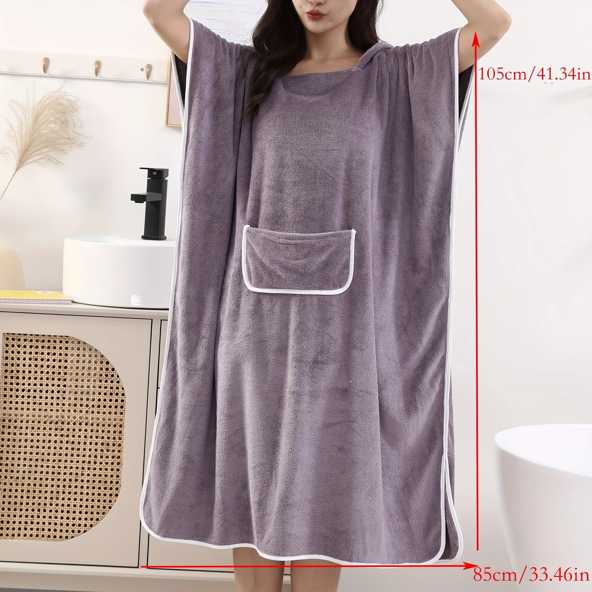 Upgraded Wearable Towel - Ultra Soft Microfiber Bathrobe for Women, Plus Size.