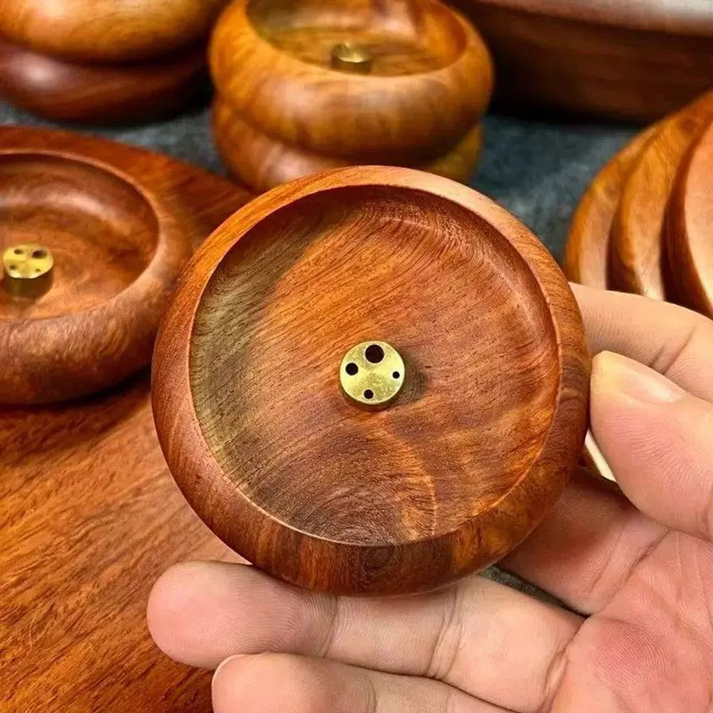Exquisite wooden plug-in incense burner - suitable for Buddhist worship, family tea rooms, desktop decoration - ideal gift