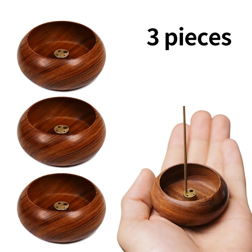Exquisite wooden plug-in incense burner - suitable for Buddhist worship, family tea rooms, desktop decoration - ideal gift