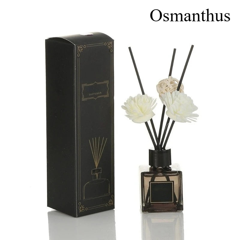 50ML Reed Diffuser Oil Flameless Home Fragrance Oil Air Freshener Scent Air Car Odor Sticks Aromatherapy Diffuser Office Decor