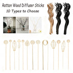 5/15Pcs Rattan Reed Diffuser Sticks Refill, 3mm Wavy Long, for Essential Oil Airs Freshener, High Quality Home Fragrance