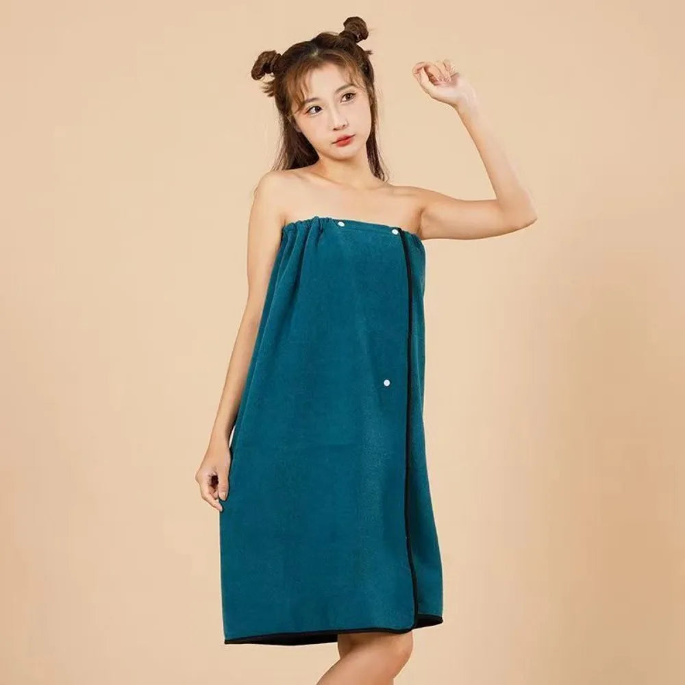 Beach Towel Microfiber Lady Bathrobe Cartoon Soft Wrap Shower Skirt Comfortable Thickened Spa Bathrobes Home