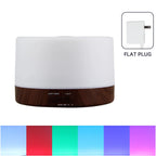 500ml Essential Oil Diffuser Quiet Aroma Mist Diffusers Scent Diffuser Wood Grain Remote Control Ultrasonic Air Humidifier
