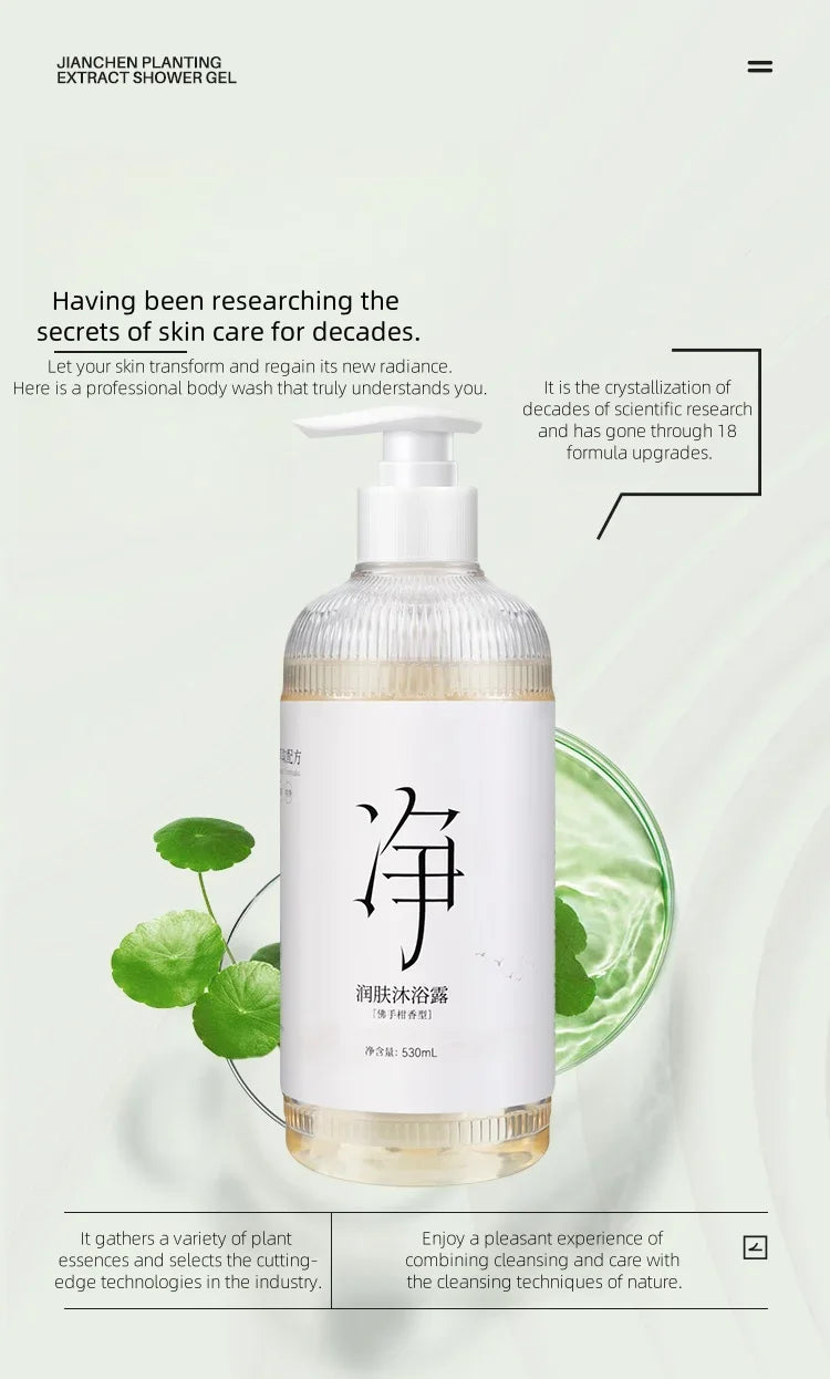 Moisturizing Body Wash Zen Wash Vegan Vegetable Extracts Minimalist Refreshing Wash Bergamot Scent Soft