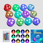 3 LED Underwater Light Remote Control Submersible With Battery RGB Night Light For Fish Tank Swimming Pool Wedding Party Lamp