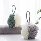 Large Bi-Colour Shower Balls Colourful PE Soft Frosted Bubble Bath Flower Flower Soft Scrubbing Bubble Net Two Color Bath Flower