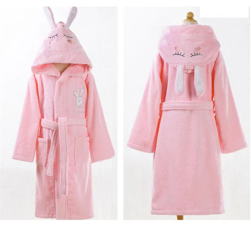 37 Design Cotton Kids Hooded Bathrobe For Girl Sleepwear Robe Boy Cotton Terry Bathrobe Baby Pajamas Bath Robe Children Bathrobe