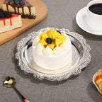 Elegant Iron Dessert Serving Tray for Food Snacks Jewelry Display Home Party Decor Serveware for Entertaining Trinket Dish