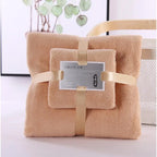 2PC Bath Towels Set Super Soft Highly Absorbent Quick-drying Coral Velvet Bath Towel For Adults Hotel & Spa Use