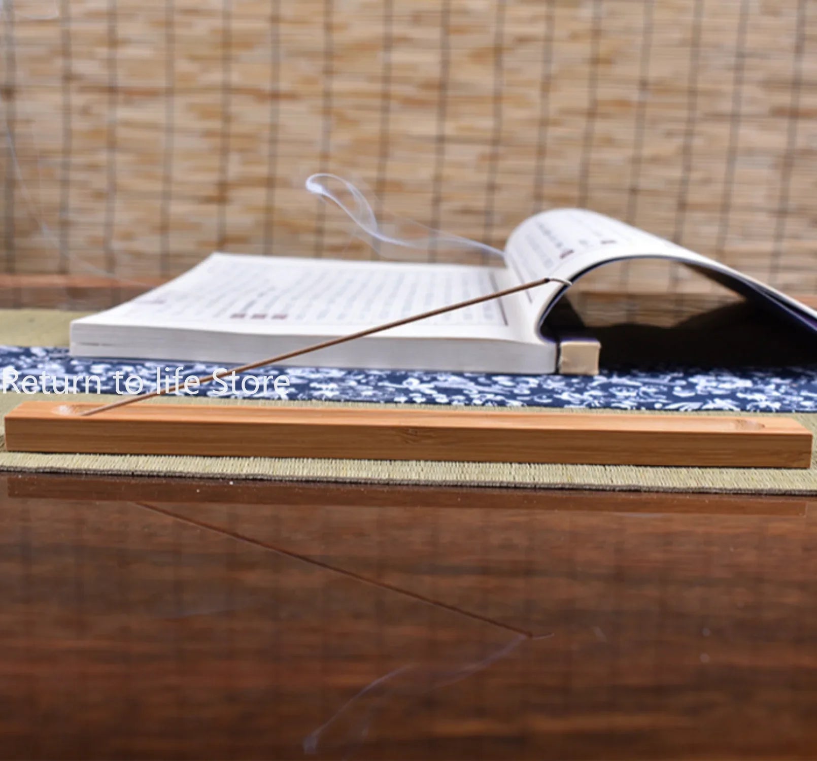 Wood Incense Stick Holder Line Incense Burner Wooden Crafts Sandalwood Coil Base Home Decoration