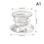 Glass Candle Holder Novelty Nordic Decor Candlestick Romantic Candle Stand Desk Accessories Wedding Centerpieces Ornaments Gifts