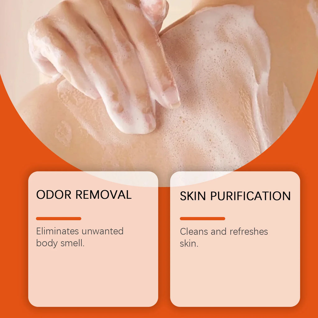 Exfoliating Persimmon Scented Shower Gel Cleanses the Body Removes Odors Dirt and Oil Leaves Skin Feeling Fresh and Smooth