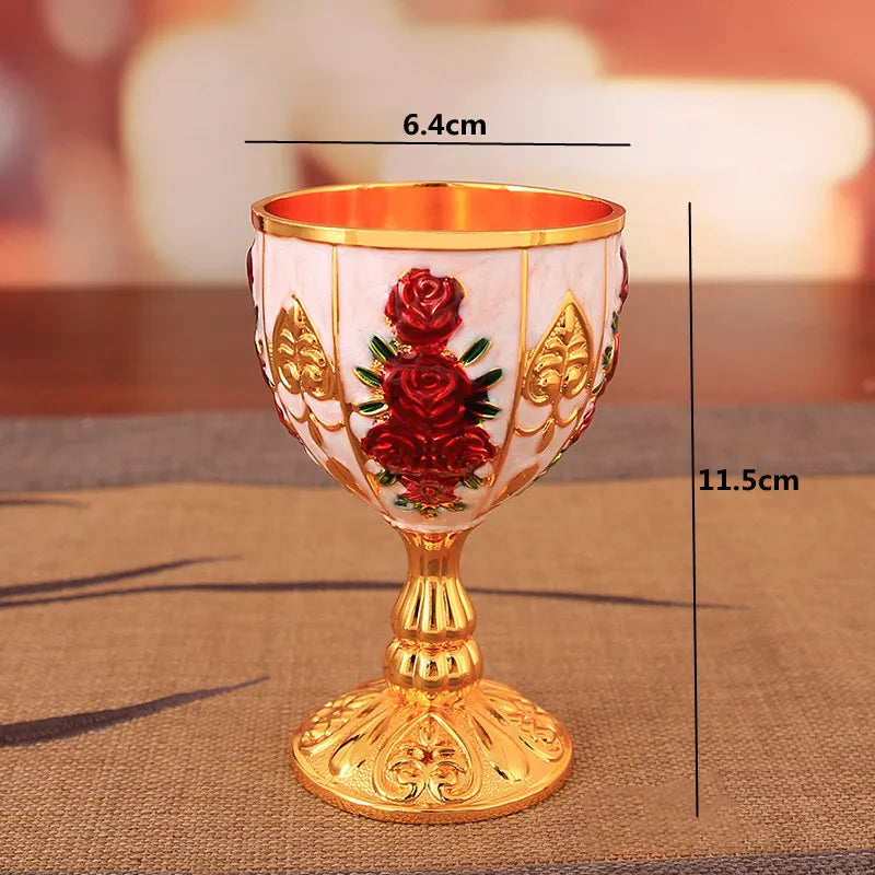 Retro Wine Glasses Vintage Champagne Wine Cup Luxury Spirit Glass Beverage European Style Home Bar Creative Drinkware Gift VC
