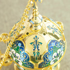 New Orthodox Church Incense Burner with Wall Hook Set Metal Inner Liner Inside Burner Religious Ornament Church Supplies BoxGift