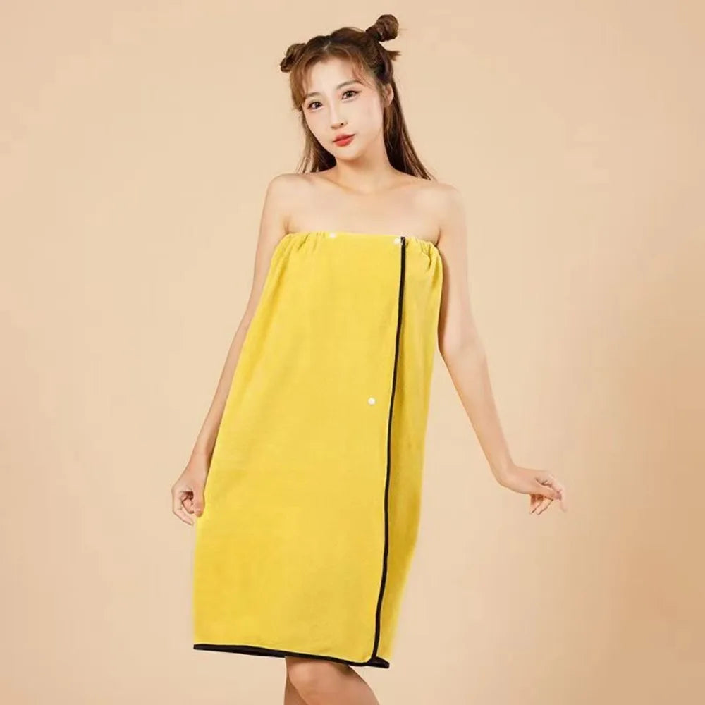 Beach Towel Microfiber Lady Bathrobe Cartoon Soft Wrap Shower Skirt Comfortable Thickened Spa Bathrobes Home