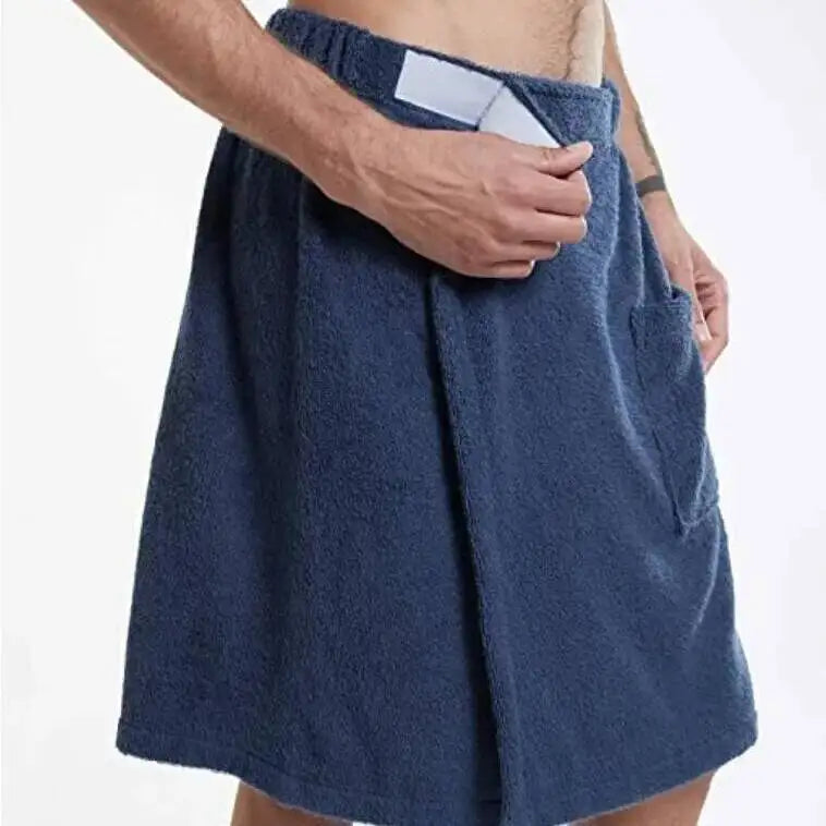 Bath Towel Beach Towel Men's Wearable Bath Towel Shower Room Bathrobe With Pocket Bath Towel Super Absorbent Microfiber Pajamas